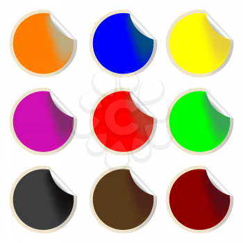 Royalty Free Clipart Image of Round Stickers