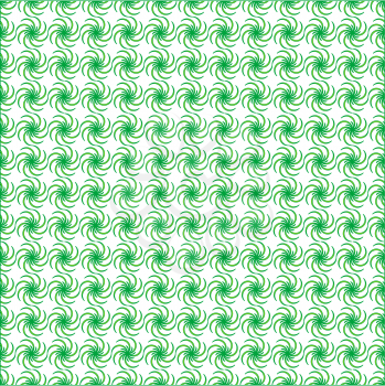 Royalty Free Clipart Image of a Green Pinwheel Pattern