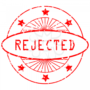 Royalty Free Clipart Image of a Rejected Stamp