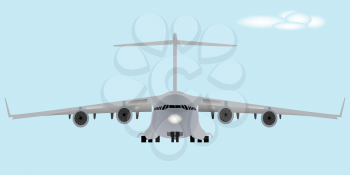Royalty Free Clipart Image of a Military Airplane
