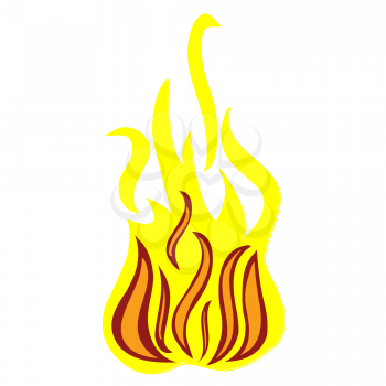 Royalty Free Clipart Image of a Fire on White