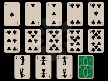 Royalty Free Clipart Image of a Cards, Some With Children