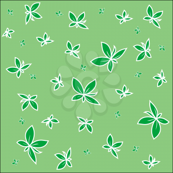 Royalty Free Clipart Image of Leaves on a Backround