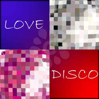 Royalty Free Clipart Image of a Love Disco Background