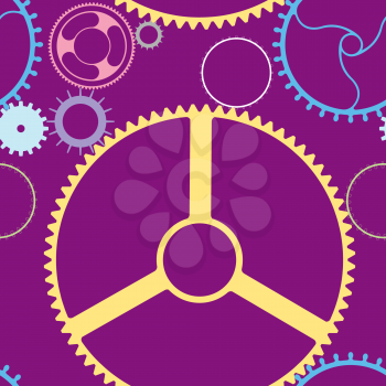 Royalty Free Clipart Image of  a Mechanical Wheel Pattern