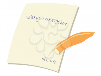 Royalty Free Clipart Image of a Message