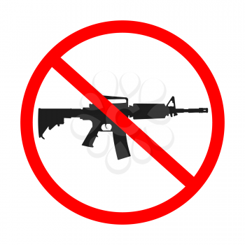 Royalty Free Clipart Image of a No Guns Allowed Sign
