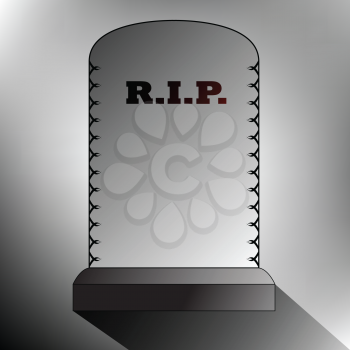 Royalty Free Clipart Image of RIP Tombstone