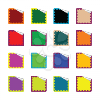 Royalty Free Clipart Image of a Coloured Stickers