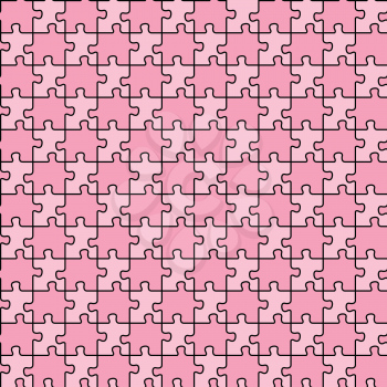 Royalty Free Clipart Image of a Pink Puzzle