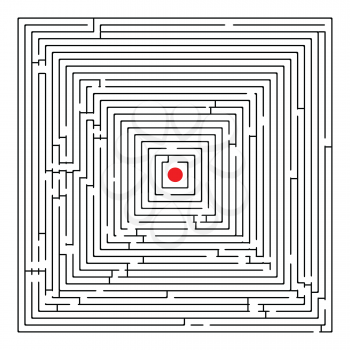 Royalty Free Clipart Image of a Square Maze