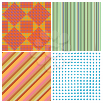 Royalty Free Clipart Image of a Collection of Striped Backgrounds