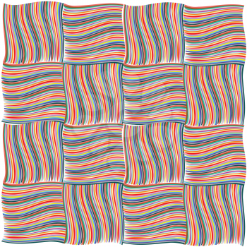 Royalty Free Clipart Image of a Woven Striped Background