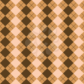 Royalty Free Clipart Image of a Brown Checkered Background