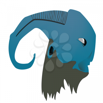 Royalty Free Clipart Image of an Abstract Faun