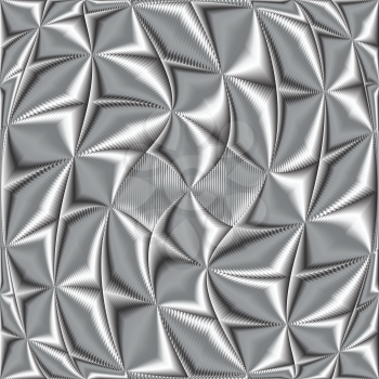 Royalty Free Clipart Image of a Quilted Twisted Metallic Texture