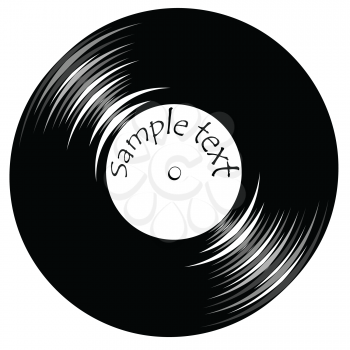 Royalty Free Clipart Image of a Vinyl Record With Space for Text