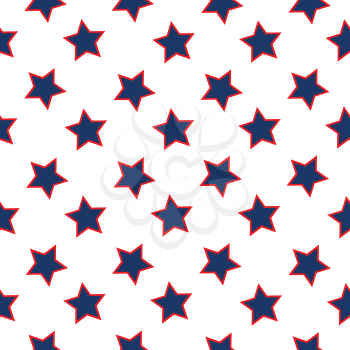 american stars flag pattern, abstract seamless texture; vector art illustration