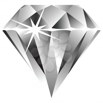 diamond against white background, abstract vector art illustration
