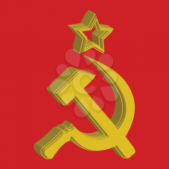 Russian symbol, flag concept; abstract vector art illustration