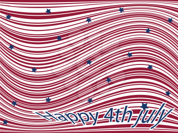 happy 4th july composition, abstract vector art illustration