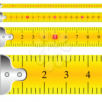 measuring tape focus vector, abstract art illustration