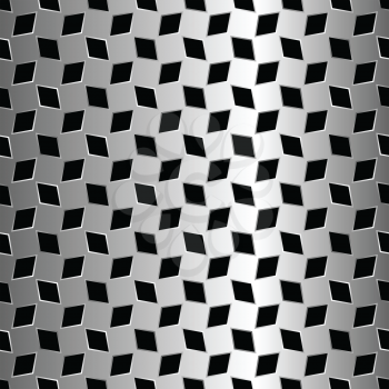 metallic diamonds texture, abstract seamless pattern; vector art illustration