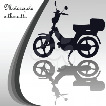 motorcycle silhouette, abstract vector art illustration