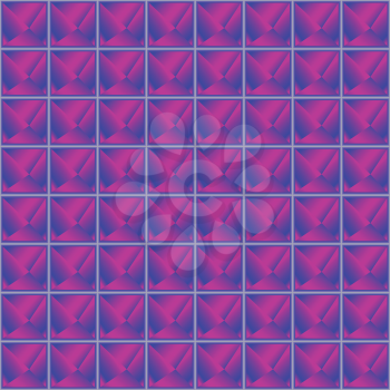 purple pyramids texture, abstract seamless pattern; vector art illustration