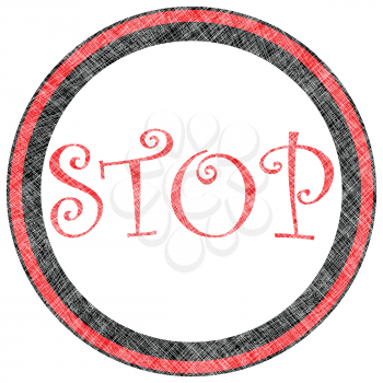  stop rubber stamp, isolated on white background, abstract vector art illustration