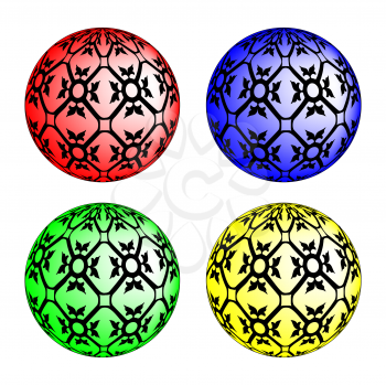 colored textured bubbles against white background, abstract vector art illustration