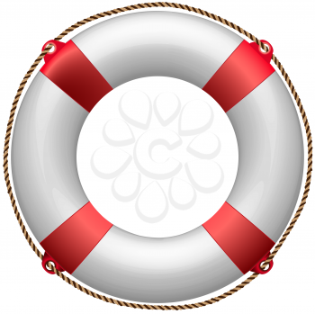 life buoy against white background, abstract vector art illustration