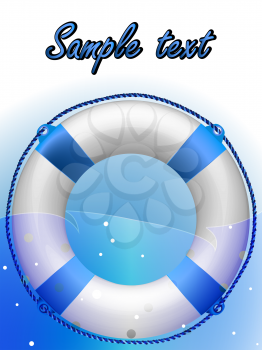 life buoy composition, abstract vector art illustration
