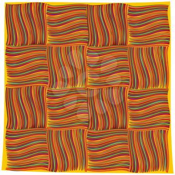 orange handkerchief against white background, abstract vector art illustration