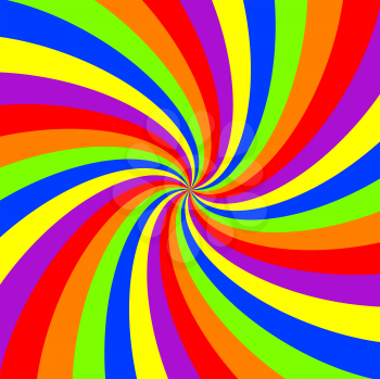 rainbow swirl pattern, abstract vector art illustration