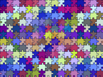 retro seamless puzzle texture, abstract pattern; vector art illustration
