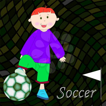 soccer player background, abstract vector art illustration