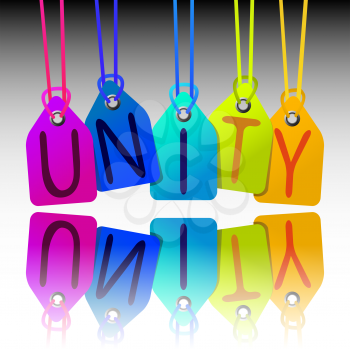 unity tags, abstract vector art illustration
