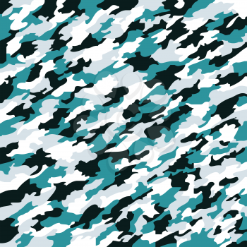 aqua camouflage texture, abstract vector art illustration