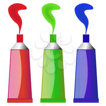 color tubes against white background, image contains gradient mesh and transparency