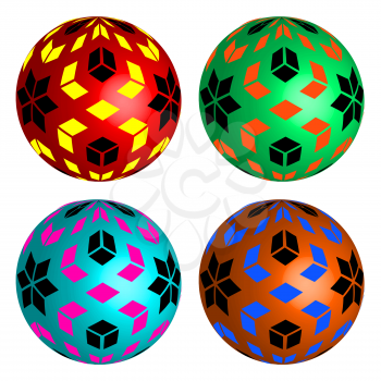 pop art bubbles against white background, abstract vector art illustration