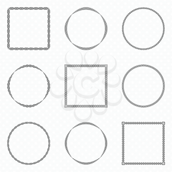 black design elements ready for your design, abstract vector art illustration