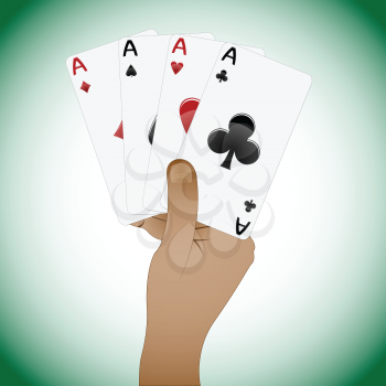 close up of playing cards poker playing cards, abstract vector art illustration