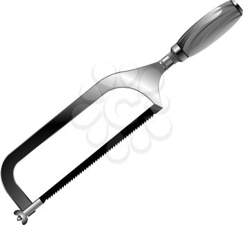 handsaw over white background, abstract vector art illustration