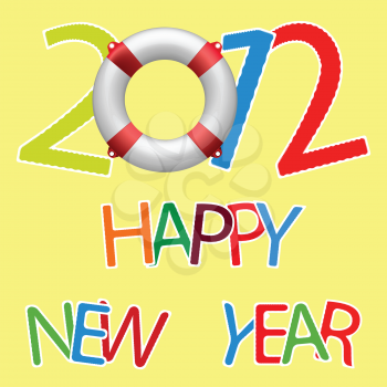 happy new year 2012, abstract vector art illustration
