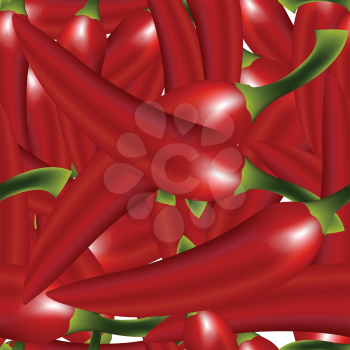 red peppers pattern, abstract seamless texture; vector art illustration; image contains gradient mesh and clipping mask