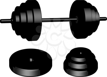 weights isolated on background, abstract vector art illustration