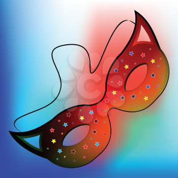 carnival mask, abstract vector art illustration; image contains gradient mesh and transparency