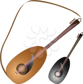 guitar clipart against white background, vector art illustration