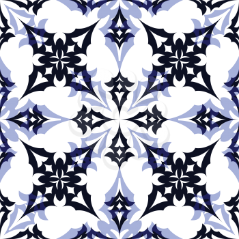 blue geometric pattern, abstract seamless texture, vector art illustration